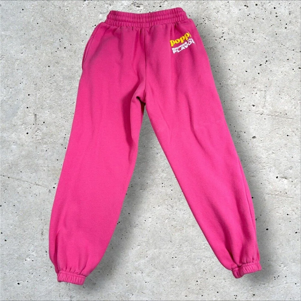 Poppi Soda Pink Sweatpants Womens XS Serving Flavor Graphic Jogger Pants Target - Picture 3 of 5